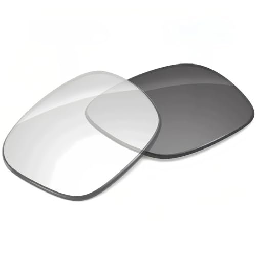 Ersatzgläser für Ray-Ban Meta RW4006 RW4008 50 mm 53 mm Smart-Brillen Transition-Gläser (Klar bis grau, Millimeter, 50mm für RW4006) von Enzemit