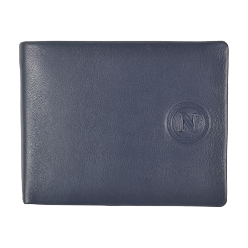 Enzo Castellano SSC NAPOLI Geldbörse 100% Leder 123216, blau, Standard, Zeitgenössisch von Enzo Castellano SSC NAPOLI