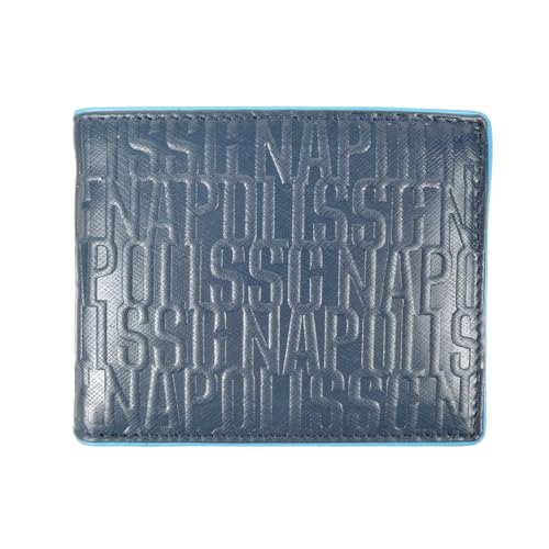 Enzo Castellano SSC NAPOLI Geldbörse 100% Leder 123603, blau, Standard, Zeitgenössisch von Enzo Castellano SSC NAPOLI