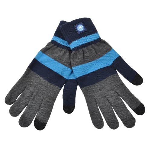 Enzo Castellano SSC NAPOLI Unisex Kinder 121521 Handschuh, Navy Blau-Grau-Hellblau, Junior von Enzo Castellano SSC NAPOLI