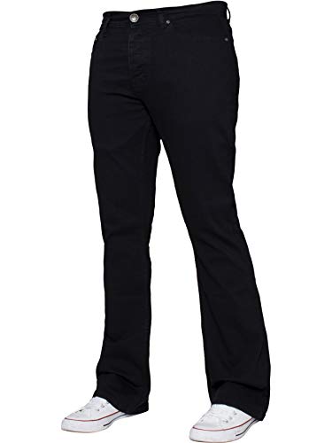 Enzo Herren Bootcut Jeans, Schwarz , 30 W/34 L von Enzo