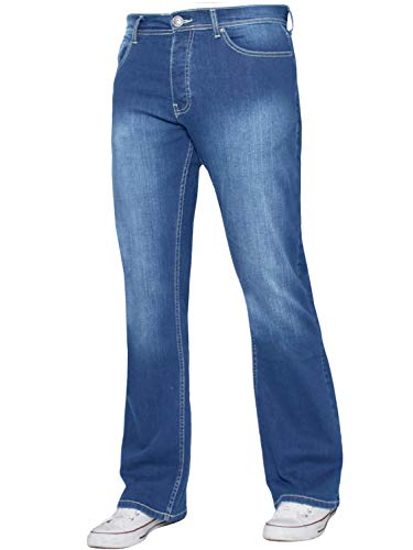 Enzo Herren Bootcut Jeans, hellblau, 28 W/32 L von Enzo