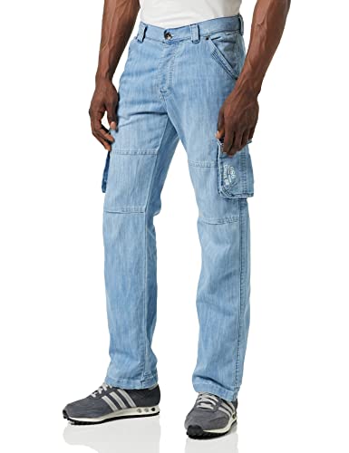 Enzo Herren Ez08 Loose Fit Jeans, Blau (Mid Stonewash MSW), 28W / 30L von Enzo