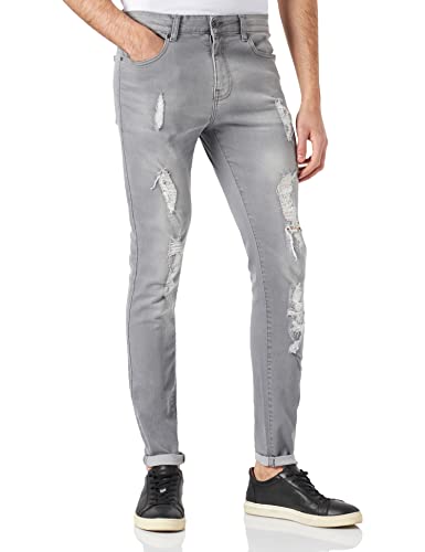 Enzo Herren Ez376 Ven Jeans, Grau, W34/L32 (34R) von Enzo