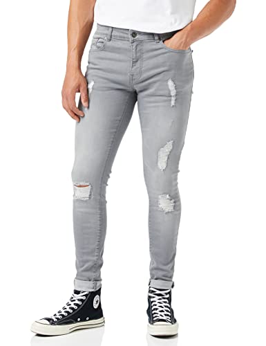 Enzo Herren Ez383 Skinny Jeans, Grau (Grey Grey), W32/L32 (Herstellergröße: 32R) von Enzo