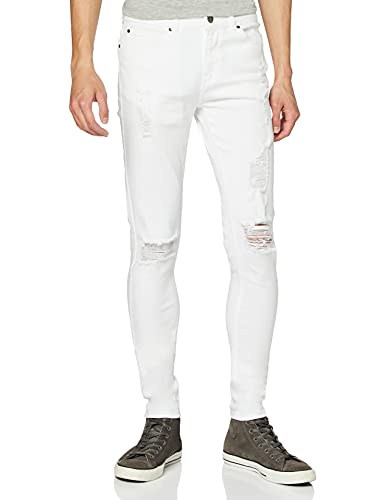 Enzo Herren Ez383 Skinny Jeans, Weiß (White White), W34/L30 (Herstellergröße: 34S) von Enzo