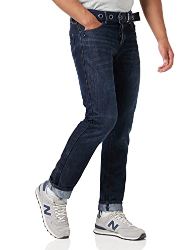 Enzo Herren Ez384 Straight Jeans, Blau (Dark Stonewash DSW), 28W / 30L von Enzo