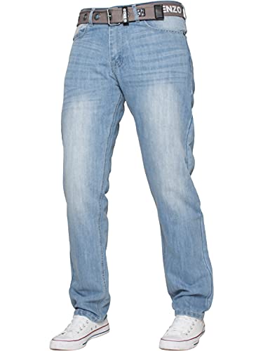 Enzo Herren Jeanshose * one Size Gr. 36 W/34 L, Light Stonewash von Ze ENZO