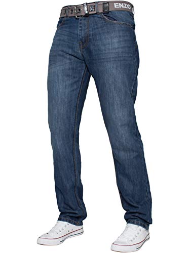 Enzo Herren Jeanshose * one Size Gr. 36 W/34 L, Mid Stonewash von Enzo
