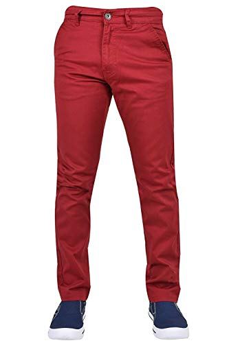 Enzo Herren Slim Jeanshose Weiß * one Size Gr. Bundweite: 97 cm, beinlänge: 81 cm (38 W / 32 L), rot von Enzo