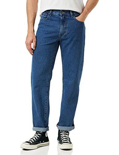 Enzo Herren Straight Jeans, Blau (Stonewash Blue), 30 S von Enzo