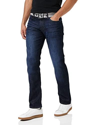 Enzo Herren Straight Jeans, Blue Darkwash, 38W / 32L von Enzo