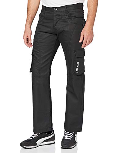 Enzo Herren Straight Jeans KZ103, Schwarz (Black Black), Gr. W34/L34 (Herstellergröße: 34L) von Enzo