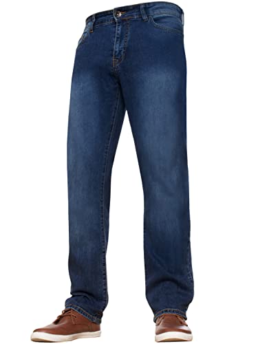 Enzo Herren geradem Bein Jeans, blau, 40 W/30 L von Enzo