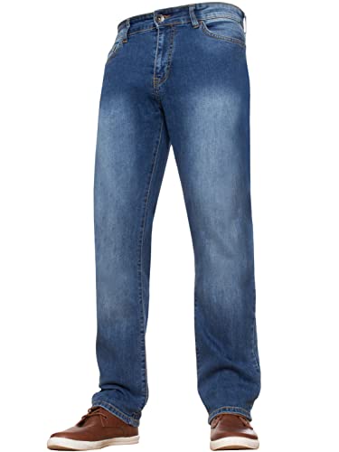 Enzo Herren geradem Bein Jeans, blau, Bundweite: 97 cm, beinlänge: 81 cm (38 W / 32 L) von Enzo