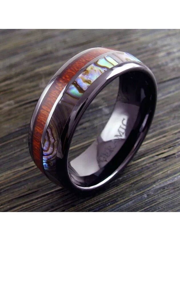 Keramik Herren Trauring, Ehering, Herrenring, Trauring Aus Keramik, Wolframring von Enzo77