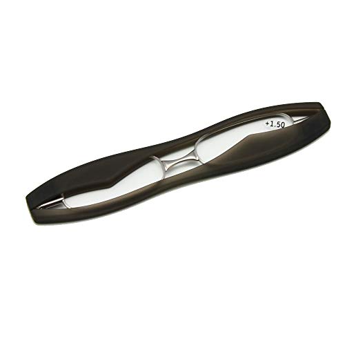 EnzoDate 3er-pack Big Frame Podreader Falt Lesebrille Mini Pocket Reader alterssichtigen Gläser von EnzoDate