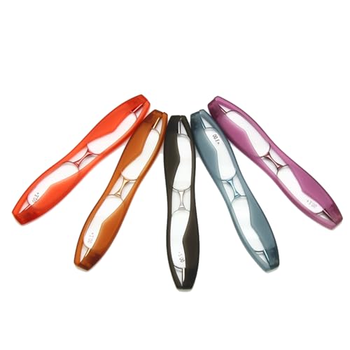 EnzoDate 3er-pack Big Frame Podreader Falt Lesebrille Mini Pocket Reader alterssichtigen Gläser von EnzoDate