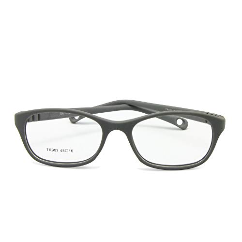 EnzoDate Enzo Kinder der Gläser optischen Frame mit Gurt Größe 48, ein Stück von Kinder Brille mit flexibler Schnur, nicht – Mädchen Jungen Brille Gr. Einheitsgröße, grau für Alter 7+Y von EnzoDate
