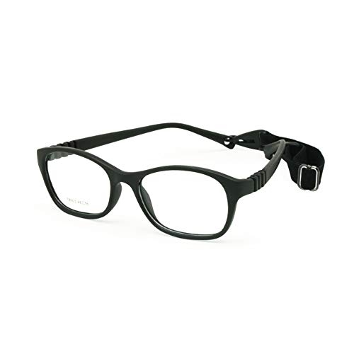 EnzoDate Enzo Kinder der Gläser optischen Frame mit Gurt Größe 48, ein Stück von Kinder Brille mit flexibler Schnur, nicht – Mädchen Jungen Brille mehrfarbig schwarz einheitsgröße für Alter 7+Y von EnzoDate