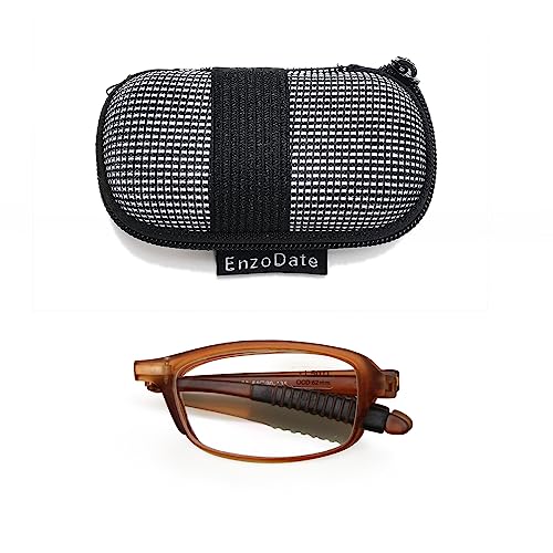 EnzoDate Mini Falten gefaltet mit Flexibilität, + 1,0 bis + 3,5 lesen Gläser Männer Frauen Brillen Presbyopie optische Pocket Reader von EnzoDate