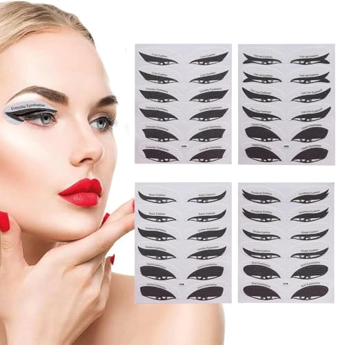 Eoixuqba Lidschatten-Schablone, Augenschablonen für Make-up,Augen-Make-up-Applikator-Aufkleber - Eyeliner- und Lidschatten-Schablonen-Aufkleber-Set, Eyeliner-Schablone für Frauen, einfache Eyeliner- Eoixuqba Lidschatten-Schablone, Augenschablonen für Make-up,Augen-Make-up-Applikator-Aufkleber - Eyeliner- und Lidschatten-Schablonen-Aufkleber-Set, Eyeliner-Schablone für Frauen, einfache Eyeliner- von Eoixuqba