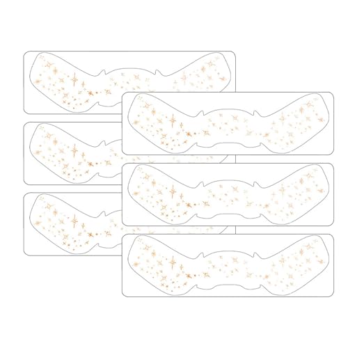Eoixuqba Make-up-Patches, Make-up-Aufkleber, Musik Festival Gesichtsaufkleber, Gesichts-Make-up-Patches, 6er-Set, wasserfeste Aufkleber mit künstlichen Sprenkeln, niedliche Gesichts-Patches für Frauen von Eoixuqba
