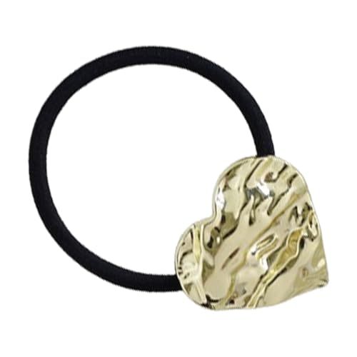 Eoixuqba Metall-Pferdeschwanz-Manschette, goldene Haargummis, Geometrische Pferdeschwanz-Manschette, Pferdeschwanz-Haargummis, Modische Haargummis für Mädchen, Pferdeschwanz-Stirnband, goldene von Eoixuqba