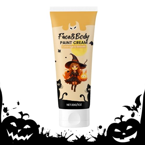 Eojpdji Körperfarbe Für Erwachsene - Wasserbasierende Gesichtsfarbe | Langanhaltende Schminke Kostümzubehör für Erwachsene Kinder Cosplay Halloween Party Theater Weihnachten Zombie Skelett Vampir - von Eojpdji
