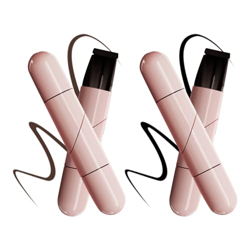 Eye Liner Stempel Wasserdicht, Doppelte Eyeliner Stempel, 2pcs Schwarz Und Brown, Geflügelte Schnell Anhaltende Lang Anhaltende Glatte Kosmetikschablone Mit Präziser Anwendung von Eojpdji