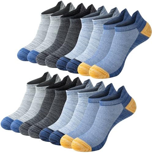 Eono Sneaker Socken Herren 43-46/37-42, 8 Paar Socken Herren Damen, Leicht und Atmungsaktive Baumwolle Herrensocken Laufsocken Sportsocken Kurze Unisex(37-42) von Eono