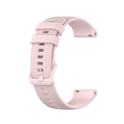 Eono Silikon Uhrenarmband Ersatzarmband, 18mm Silikon Armband Uhrenarmbänder mit Schnellverschluss für Herren Damen 18mm 20mm 22mm, Rosa von Eono