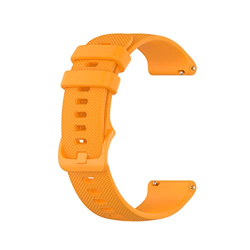 Eono Silikon Uhrenarmband Ersatzarmband, 20mm Silikon Armband Uhrenarmbänder mit Schnellverschluss für Herren Damen 18mm 20mm 22mm, Gelb von Eono