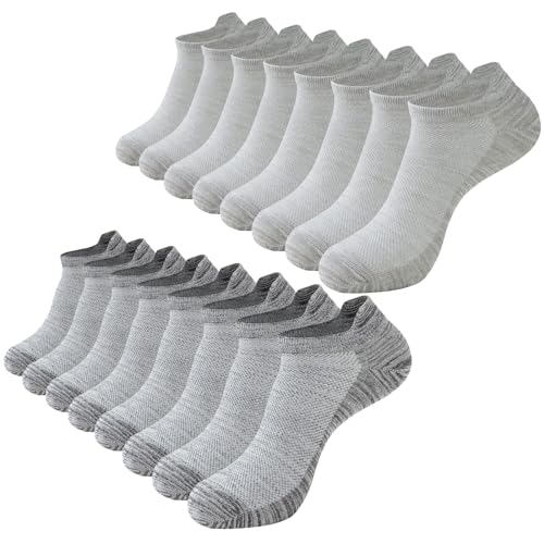 Eono Sneaker Socken Herren 43-46/37-42, 8 Paar Socken Herren Damen, Leicht und Atmungsaktive Baumwolle Herrensocken Laufsocken Sportsocken Kurze Unisex(37-42) von Eono