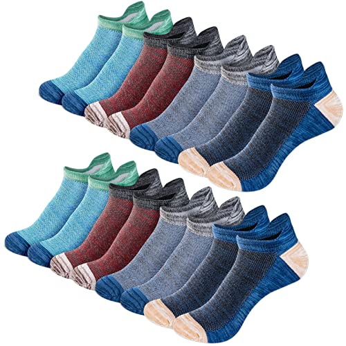 Eono Sneaker Socken Herren 43-46/37-42, 8 Paar Socken Herren Damen, Leicht und Atmungsaktive Baumwolle Herrensocken Laufsocken Sportsocken Kurze Unisex(37-42) von Eono