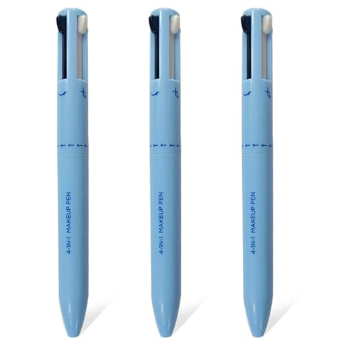 Eoslcusmvl 3X 4-In-1-Make-Up-Stift, Ausbesserungsstift, Make-Up-Augenbrauenstift, Wasserfest, 4 Farben, Multifunktions-Make-Up-SchöNheitsstift 02 von Eoslcusmvl