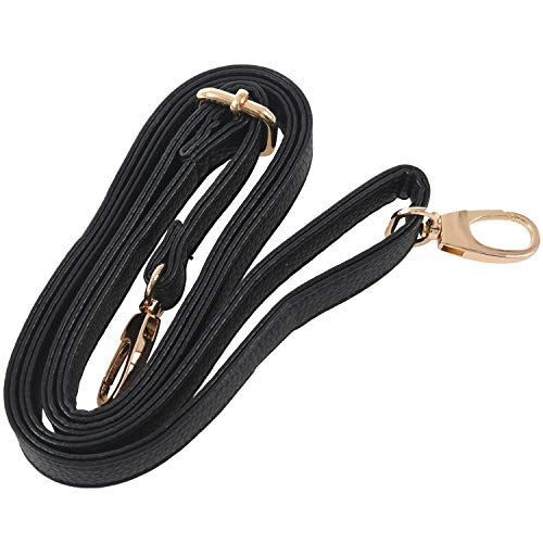 Eouayoree Damen PU Leder Verstellbar Messenger Bag Gurt Schwarz von Eouayoree