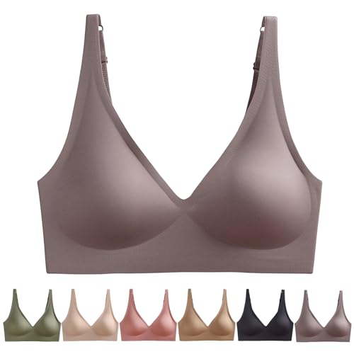 Eowduk Lavania - Nahtloser Premium Komfort BH, Seamless Bra Wireless Push Up (DE/NL/SE/PL, Alphanumerisch, L, Regular, Regular, Lila) von Eowduk