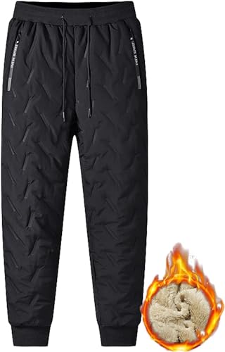 Eowduk Magulo Unisex Thermohose - Magulo Thermohose, Wetter Verdickte Winter-Leggings GefüTterte Jogginghose Herren, Frau (Black A,L) von Eowduk
