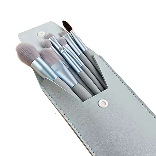 Eowppue Pinselset Makeup 8 Stück Make up Pinsel Set pinselset makeup Premium Synthetic Schminkpinsel set für Puder Concealer Highlighter Foundation Eyeliner Lidschatten（Blau & Speicherpaket） von Eowppue