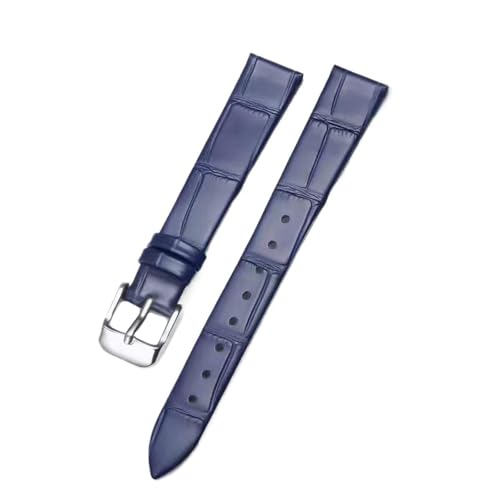 Eoyajsze 10mm - 22mm Uhrenarmband aus echtem Leder, Blau-Silber, 10mm Eoyajsze 10mm - 22mm Uhrenarmband aus echtem Leder, Blau-Silber, 10mm von Eoyajsze
