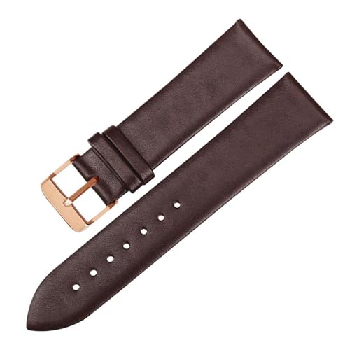 Eoyajsze 12–24mm Lederarmband, Braun-Roségold, 18mm Eoyajsze 12–24mm Lederarmband, Braun-Roségold, 18mm von Eoyajsze