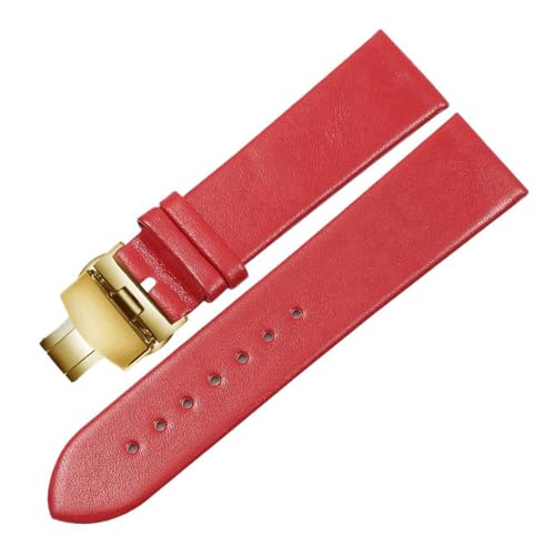 Eoyajsze 12–24mm Lederarmband, Rotgold B, 22mm von Eoyajsze