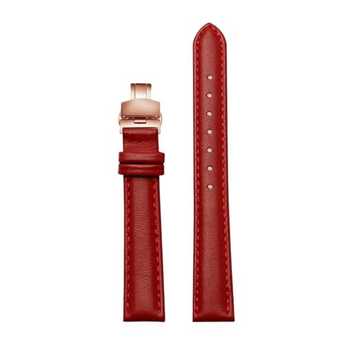 Eoyajsze 15mm – 22mm rotes Lederuhrenarmband für Damen, Farbe 30, 19mm Eoyajsze 15mm – 22mm rotes Lederuhrenarmband für Damen, Farbe 30, 19mm von Eoyajsze