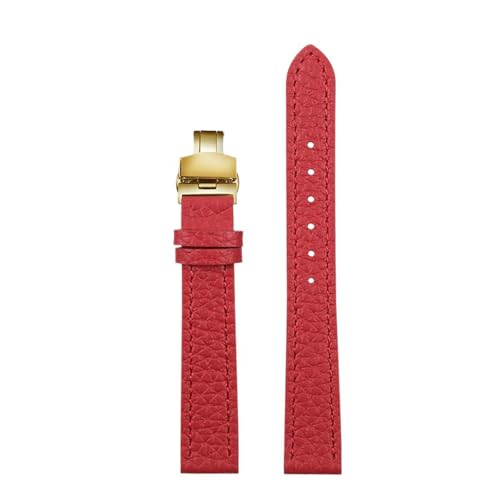 Eoyajsze 15mm – 22mm rotes Lederuhrenarmband für Damen, Farbe 32, 12mm Eoyajsze 15mm – 22mm rotes Lederuhrenarmband für Damen, Farbe 32, 12mm von Eoyajsze