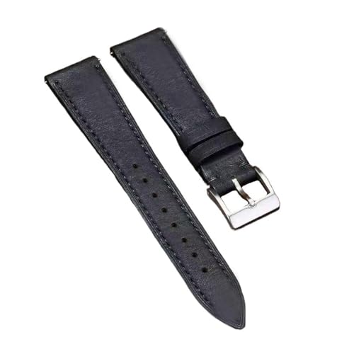 Eoyajsze 18mm – 22mm Leder-Uhrenarmband mit Schnellverschluss, Schwarz, 20mm von Eoyajsze