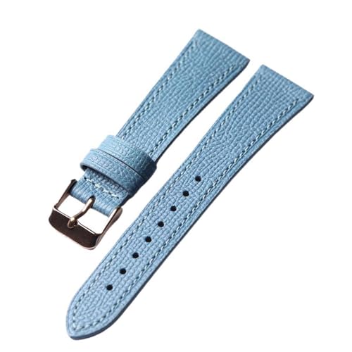 Eoyajsze 18mm – 22mm Uhrenarmband aus echtem Leder, Roségold, 21mm von Eoyajsze
