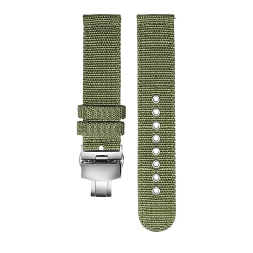 Eoyajsze 18mm-24mm Canvas-Nylon-Uhrenarmband, Farbe 25, 24mm von Eoyajsze