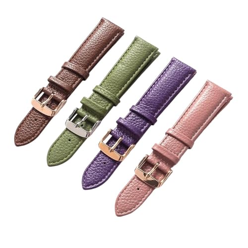 Eoyajsze Leder-Uhrenarmband 14 mm/16 mm/18 mm/20 mm/22 mm, 14 mm, Leder von Eoyajsze