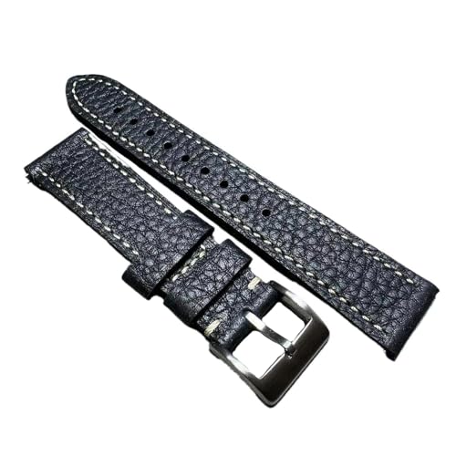 Eoyajsze Lederarmband 20mm/22mm/24mm, Schwarz, 20mm von Eoyajsze